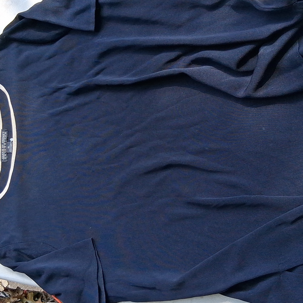Marie St. Monet Navy Blue Short Sleeve Top